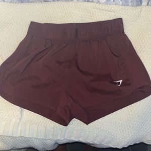 Gymshark Training Loose Fit Shorts, in maroon, size M